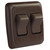 JR Products 12145 On/Off Switch with Bezel - Double Switch, Brown - 12145