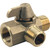 JR Products 62245 3-Way Brass Diverter Valve - 1/2" MPT x 1/2" MPT x 1/2" FPT - 62245