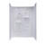Kinro W-35428-SPK Three-Piece Shower Pan Surround - 28" x 54", White - 209804