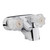 Dura Faucet RV Tub and Shower Diverter Faucet with Crystal Acrylic Knobs - Polished Chrome - DF-SA110A-CP