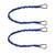 Extreme Max 3006.2906 BoatTector High-Strength Line Snubber & Storage Bungee, Value 2-Pack - 24" with Medium Hooks, Blue - 3006.2906