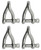 Extreme Max 3006.8219.4 BoatTector Stainless Steel Twist Shackle - 3/8", 4-Pack - 3006.8219.4