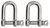Extreme Max 3006.8255.2 BoatTector Stainless Steel D Shackle - 7/8", 2-Pack - 3006.8255.2
