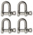 Extreme Max 3006.8264.4 BoatTector Stainless Steel Chain Shackle - 5/16", 4-Pack - 3006.8264.4