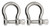 Extreme Max 3006.8294.2 BoatTector Stainless Steel Bow Shackle - 3/8", 2-Pack - 3006.8294.2