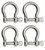 Extreme Max 3006.8309.4 BoatTector Stainless Steel Bow Shackle - 1", 4-Pack - 3006.8309.4