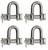 Extreme Max 3006.8345.4 BoatTector Stainless Steel Bolt-Type Chain Shackle - 3/8", 4-Pack - 3006.8345.4