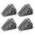 Extreme Max 5001.5772.4 Heavy-Duty Solid Rubber Wheel Chock with Handle - Value 4-Pack - 5001.5772.4
