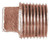 Brass Fittings - 2 Brz Sq Head Pipe Plug - 44658