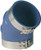 Trident hose - Elbow 3in 45d W/clamps Blue Si - 240V3000SS