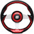 Uflex - Steering Whl-red Grip Slvr Spk - GRIMANI R/S