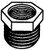 Brass Fittings - Hex Bushing 1/2x3/8 - RB1238