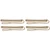 Extreme Max 3006.3378 BoatTector Premium Double Braid Nylon Fender Line Value 4-Pack - 3/8" x 6', White & Gold - 3006.3378