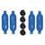 Extreme Max 3006.7495 BoatTector Inflatable Fender Value 4-Pack - 6.5" x 22", Blue - 3006.7495