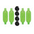 Extreme Max 3006.7647 BoatTector Inflatable Fender Value 4-Pack - 6.5" x 22", Neon Green - 3006.7647