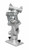 Traxstech ALT-3-S17 Adjustable Arm Mount with Lift & Turn Base - 3", Silver - ALT-3-S17