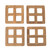 Whitecap 60193 Teak Four Piece Coaster Set - 60193