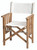Whitecap 61054 Teak Director's Chair with Sail Cloth Seating - 18-1/2" - 61054