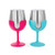 Camco 51915 Wine Tumbler Set - Blue / Pink - 51915