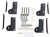 Westin - Plat Oval Step Bar Blk - 21-2315