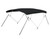 Carver 4a5493tb-02 8'l 4-bow Round Tube Bimini Top Kit - 54"h, Fits 91"-96" W, Jet Black - 4A5493TB-02