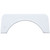 Icon 01730 Single Axle Fender Skirt Fs1730 - Polar White - 1730