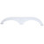 Icon 15281 Tandem Axle Fender Skirt Fs1840 For Forest River - Polar White, Lh - 15281
