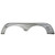 Icon 14459 Tandem Axle Fender Skirt Fs4459 For Forest River - Metallic Silver (lh) - 14459