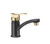 Dura Faucet Df-pl200-mbmg Contemporary Single Lever Lavatory Faucet - Matte Black/matte Gold - DF-PL200-MBMG