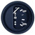Faria Euro Black 2" Trim Gauge f/ Mercury / Mariner / Mercruiser / Volvo DP / Yamaha '01 and Newer - 12828
