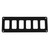 Pacer Switch Panel - 6 Switch  1 Row - 8" x 2.75" - Black Powder Coated Aluminum - PSC-61-BK