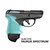 Hogue Handall Beavertail Grip Sleeve S&w Bodyguard 380; Taurus Tcp & Spectrum (aqua) - 18504