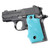 Hogue Sig Sauer P238 Rubber Gripfinger Grooves Aqua - 38004