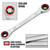 Powerbuilt Ratcheting Double Box-end E-star Wrench - E10/e12 - 641760