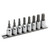 Powerbuilt Hex Bit Socket Set 8 Pc 3/8 Inch Drive Metric 3-10mm Storage Rail - 642405
