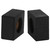 Qpower Empty 6.5" Square Speaker Enclosure Pair Qbomb (spray On Black Bedliner Coating) - QBTW6.5