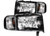 Anzo - 9401 Ram Headlights Crystal Black With Corner Driver/passenger - 111067