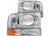 Anzo - 9904 Sd/0004 Excursion Headlights Chrome With Corner Amber Drive/pass - 111081