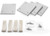 Camco - Slide Out Corner Plates Gray Set Of 4 - 42218