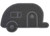 Camco - Libatc  Scrub Rug Gray Retro Travel Trailer - 53116