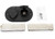 Camco - Coaxial Cable Plate W/large Cap Dual Black - 55086
