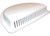 Dexter Axle - Halfmoon  Exterior Air Vent  White - WHMAV2