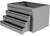 Holman - Steel 4 Drawer Cabinet 20 W X 12  H X 13.5 D Shelf Accessories Grey - 40090