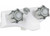 Lasalle Bristol - Utopia 4in White Tubshower Faucet Smoked Handles Made In Usa 5 Year Warranty - 20351W21