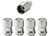 McGard - Wheel Lock Set 1/220 Nut Cone Seat Dual 3/4 &13/16 Hex 1.46 In Oal Chrome - 24130