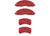MGP Caliper Covers - Set Of 4 Caliper Covers Front: Block/challenger Rear: Vintage Style/rt Red Silver Characters - 12162SCBRRD