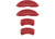 MGP Caliper Covers - Set Of 4 Caliper Covers Front: Charger Rear: Rt Red Silver Characters - 12162SCHRRD