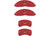 MGP Caliper Covers - Set Of 4 Caliper Covers Front And Rear: Mgp Red Silver Characters - 22226SMGPRD