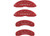 MGP Caliper Covers - Set Of 4 Caliper Covers Front And Rear: Denali Red Silver Characters - 34015SDNLRD