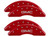 MGP Caliper Covers - Set Of 4 Caliper Covers Engraved Front/rear Gmc Silver Characters Red Powder C - 34219SGMCRD